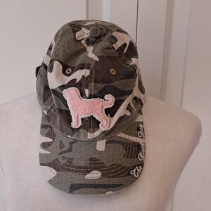 '47 Brand Black Dog Martha's Vineyard Girls Preppy Camo Print Hat Pink Dog Logo